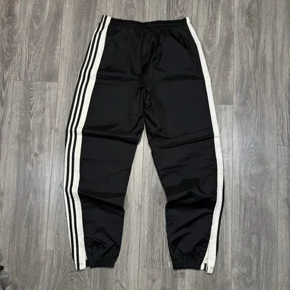 Vintage Adidas Track Pants Mens Large Y2K Baggy Cotton Lined Windbreaker - Picture 2 of 9